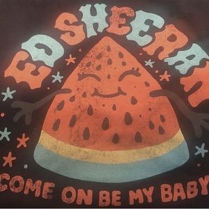 ED SHEERAN T-Shirt New Large Limited ‘Come on Be My Baby’